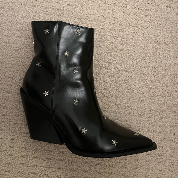 Black cowboy/western ankle boots - Picture 2 of 5
